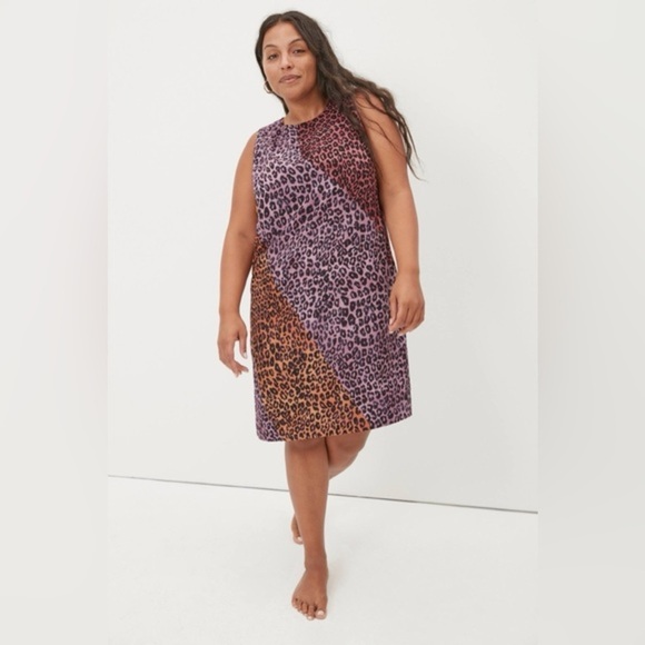 Maeve by Anthropologie | Wynn Dress Purple Leopard Print, Size Small - Picture 1 of 5